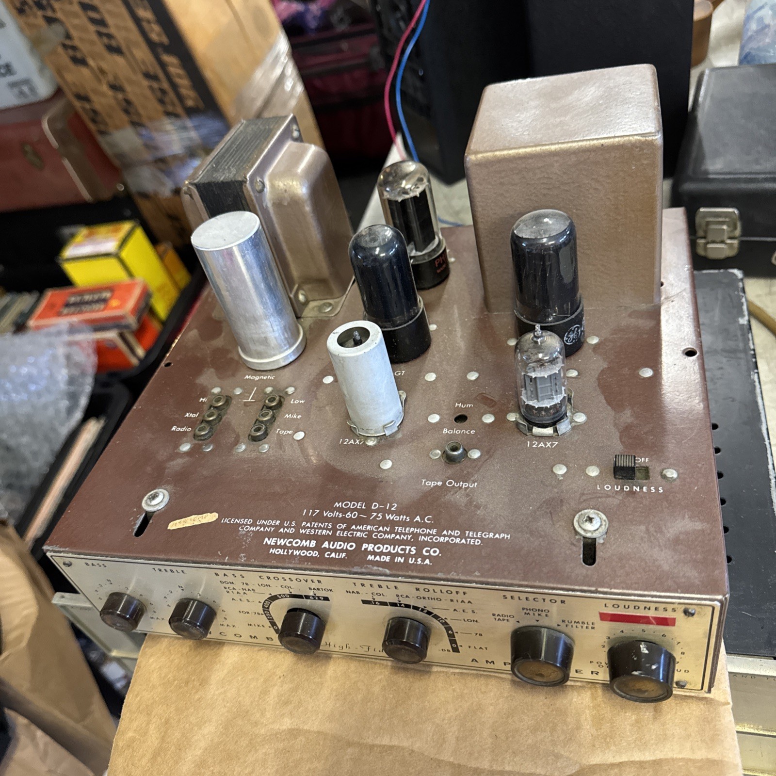 Vintage Newcomb Audio D-12 Tube Mono Amplifier ~ 6V6