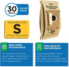 30 Bolsas De Aspiradora + 3 Filtros – Para AEG, Electrolux, Nilfisk, Philips, Swirl – Microfibra De Alta Filtración