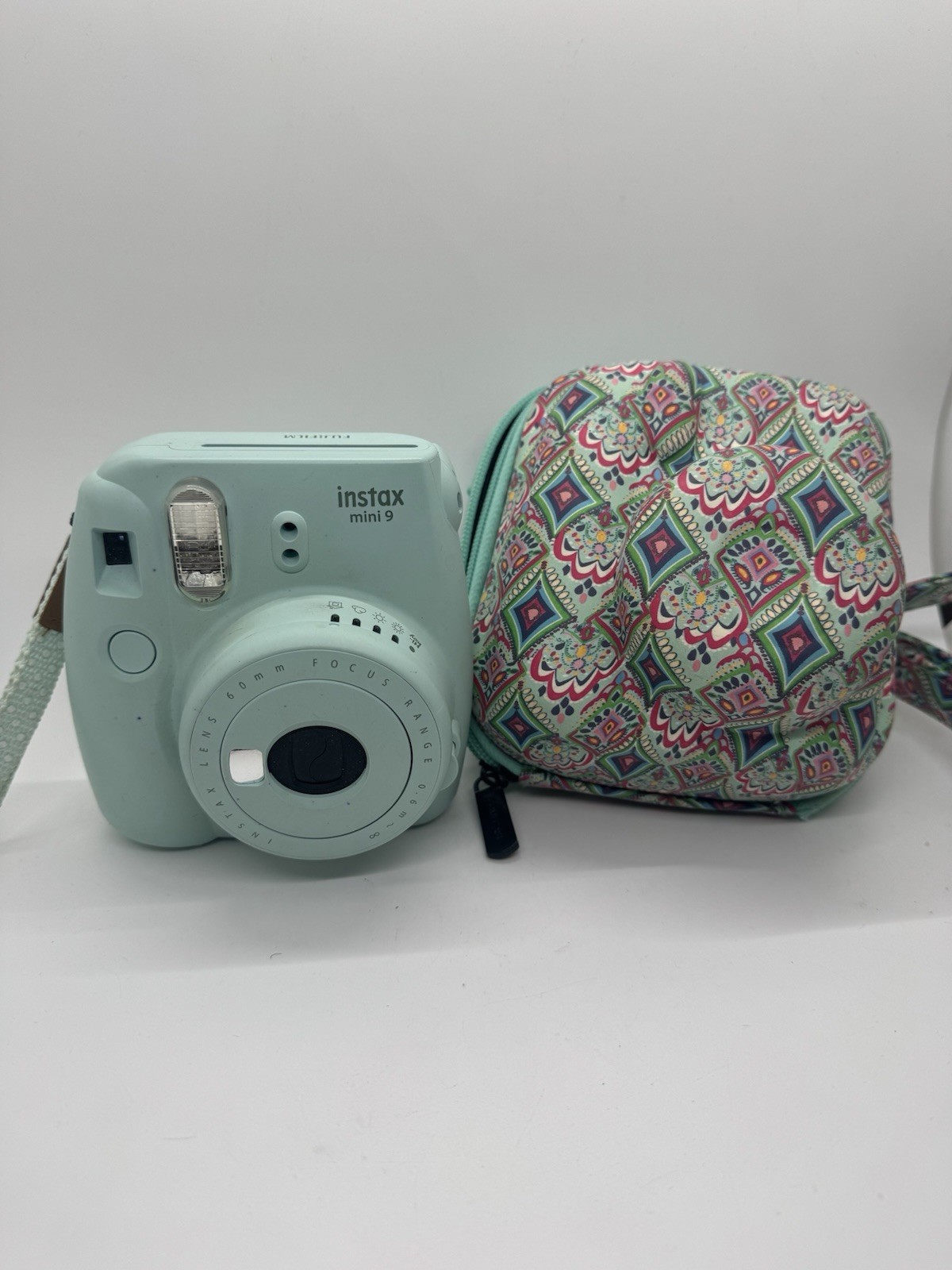 FUJIFILM Instax Mini 9 Instant Camera with Carry Bag - Tested & Working
