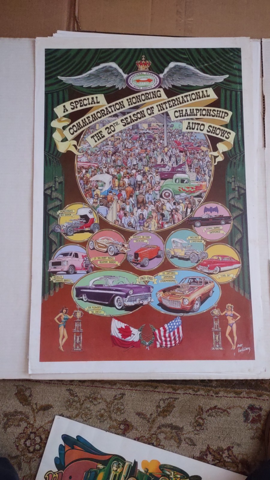 Set of 5 Robert Williams Litho Prints / 1980's Vintage