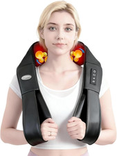 Deep Tissue Neck Back Massager w/ Heat Shiatsu Shoulder Pain Relief