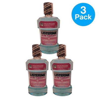 Listerine Gum Therapy Glacier Mint Antigingivitis Mouthwash 16.9oz 3 Pack New