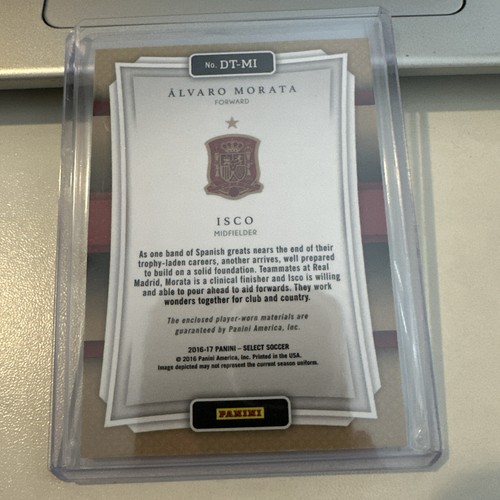 2016-17 Panini Select Soccer Double Team Alvaro Morata Isco Dual Patch - Picture 2 of 2