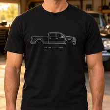 F-250 Super Duty 2017-2022 T-Shirt Car Guy Gift Christmas Truck Line Art