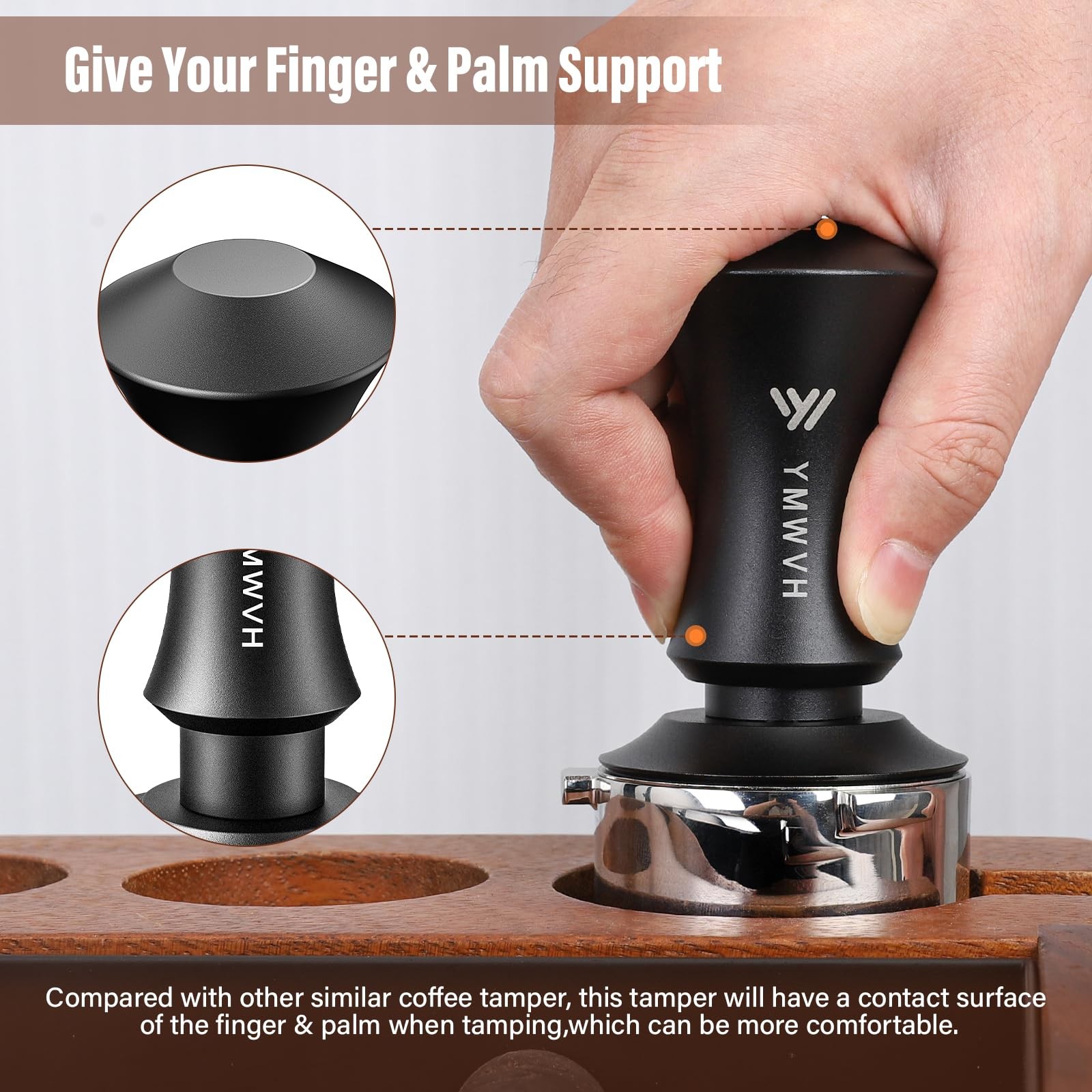 Espresso Tamper 58.3mm with 20lb/30lbs Springs Tamper Black, Premium Barista ...