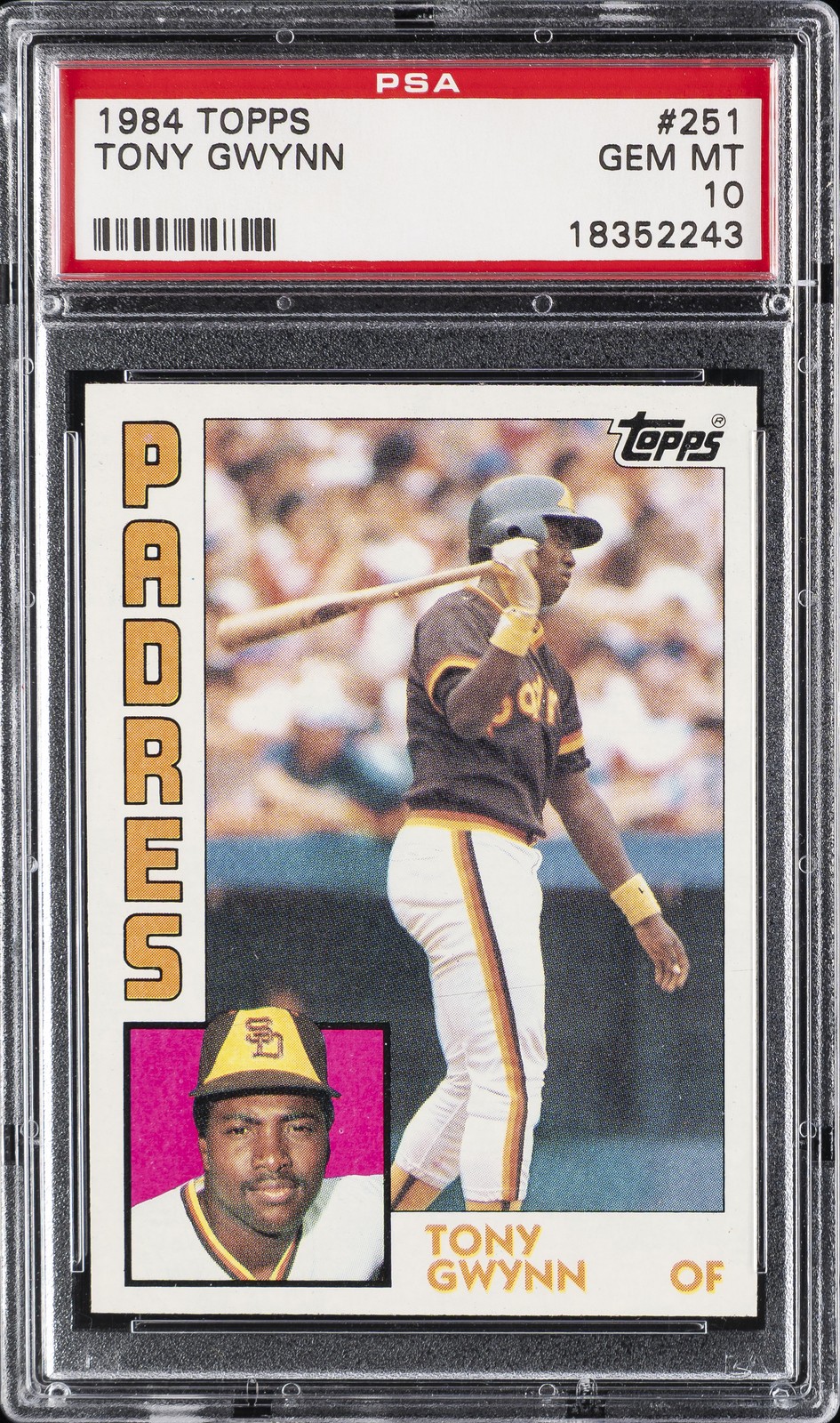 1984 TOPPS #251 TONY GWYNN PSA 10