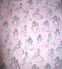 Disney Fabric - Princess Allover Tonal Pink - 15"x54" - Cinderella Belle Tiana