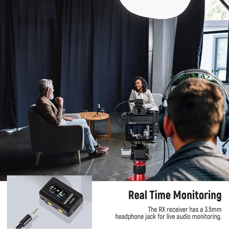 Neewer CM28 Micrófono Lav Inalámbrico con Estuche de Carga, Cancelación de Ruido 4GB 9Hrs 48KHz/16B Foto 4 de 4