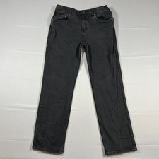 Levi's 511 Jeans Boys 16 Black Denim Cotton Stretch Dark Wash Slim Fit Straight