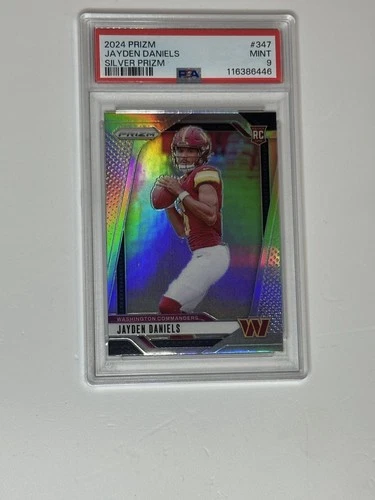 2024 Panini Jayden Daniels Silver Prizm (RC) #347 PSA 9 MINT COMMANDERS