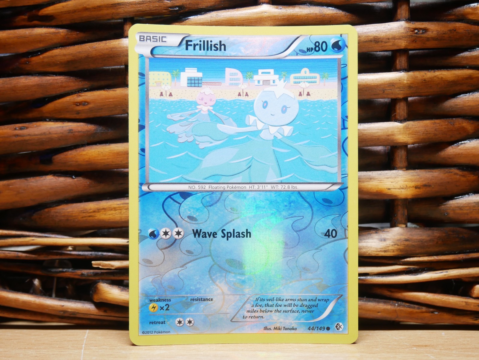 Pokemon FRILLISH 44/149 REVERSE HOLO | LP Light Play | Boundaries Crossed | 2012
