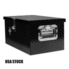 US Stock 20.1"×11.8"×9.3" Aluminum Tool Box Tread Flat Box for Truck CarLockable