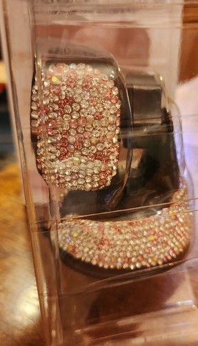 BLING CAR PHONE MOUNT, ADJUSTABLE, PINK/SILVER RHINESTONES - Photo 5 sur 6