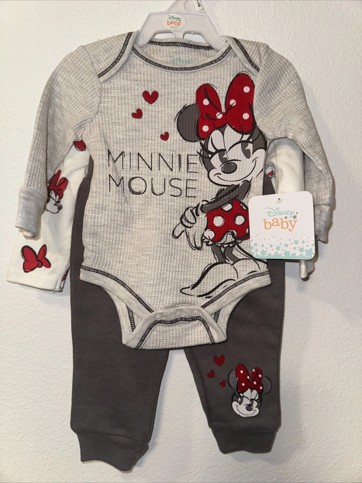 NWT Disney Baby Clothes Minnie 3-Piece Set 0 /3 months