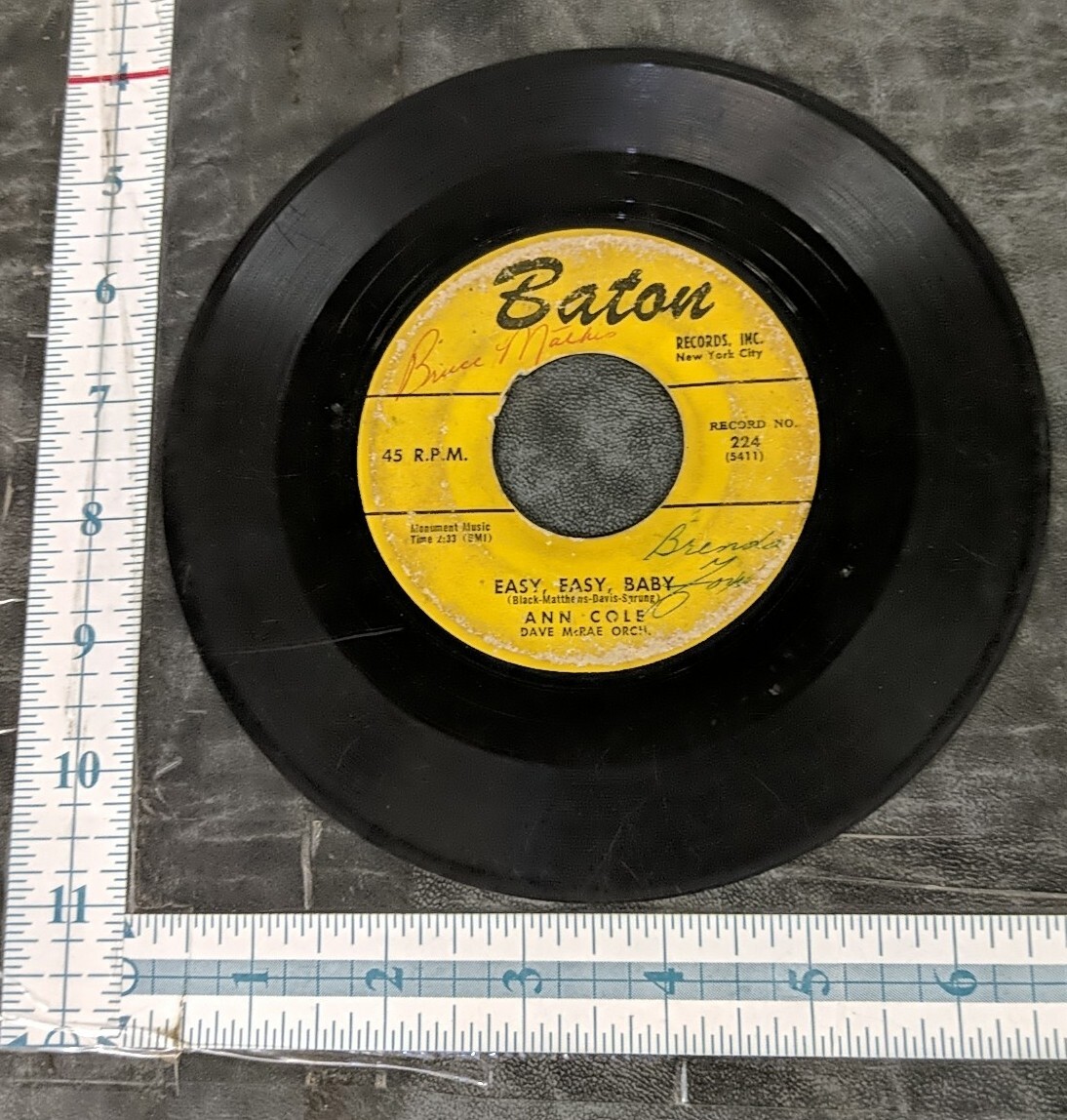 ANN COLE New Love / Easy, Easy, Baby BATON 224 R&B 45 VINYL 7