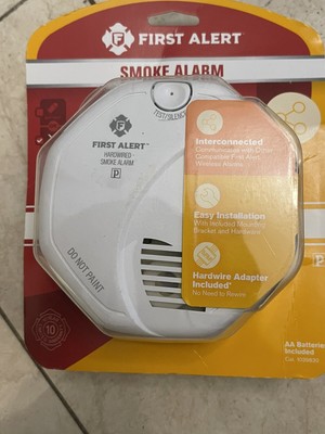 First Alert Hardwired Ionization Smoke Alarm with Battery Backup - White...