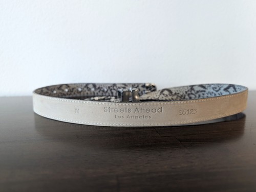 Streets Ahead Leather Belt Womens Size M Ibel buckle Made in Italy - Picture 10 of 19