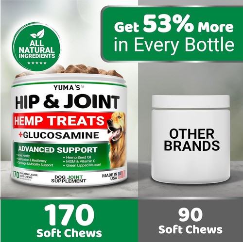 YUMA'S Hemp Hip and Joint Supplement 170 Treats, &amp; Chews  - Picture 5 of 6