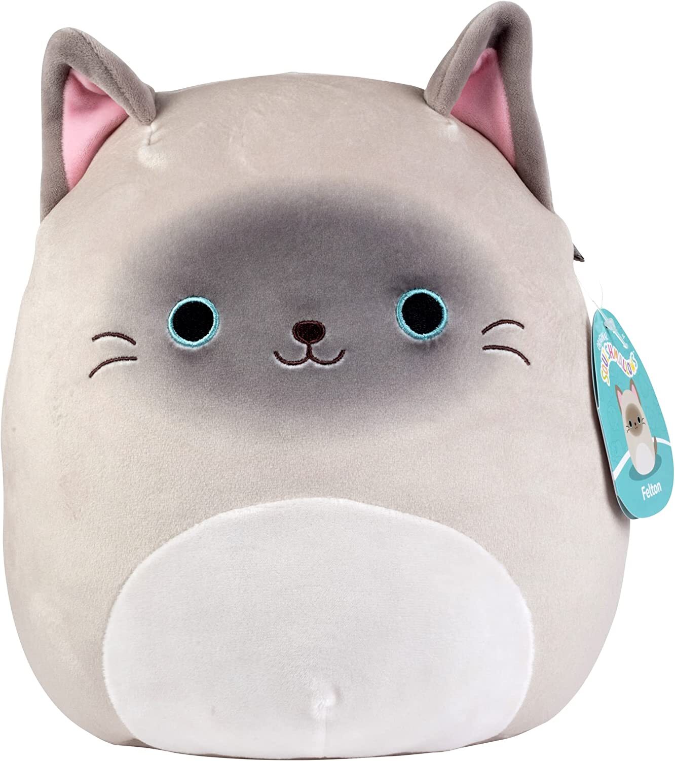 Squishmallows 10" Felton The Siamese Cat - Official Kellytoy Plush