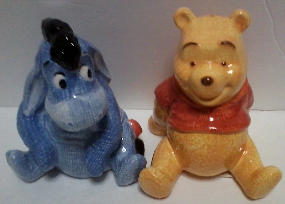 Simply Pooh Eeyore Disney Ceramic Salt And Pepper Shakers Ceramic 3.5 in Tall - Image 2 of 4