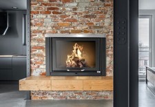 KLOVER TERMOCAMINO A LEGNA TKR27 CON  SISTEMA SICURO TOP CAMINO INSERTO 21KW