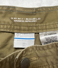 Columbia Mens 36x32 31 Tan Khaki Pants Omni-Shield Advanced Repellency