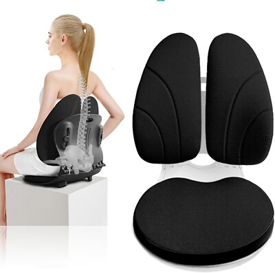 Adjustable Ergonomic Back Support Cushion for Office & Gaming Chairs   Foldable
