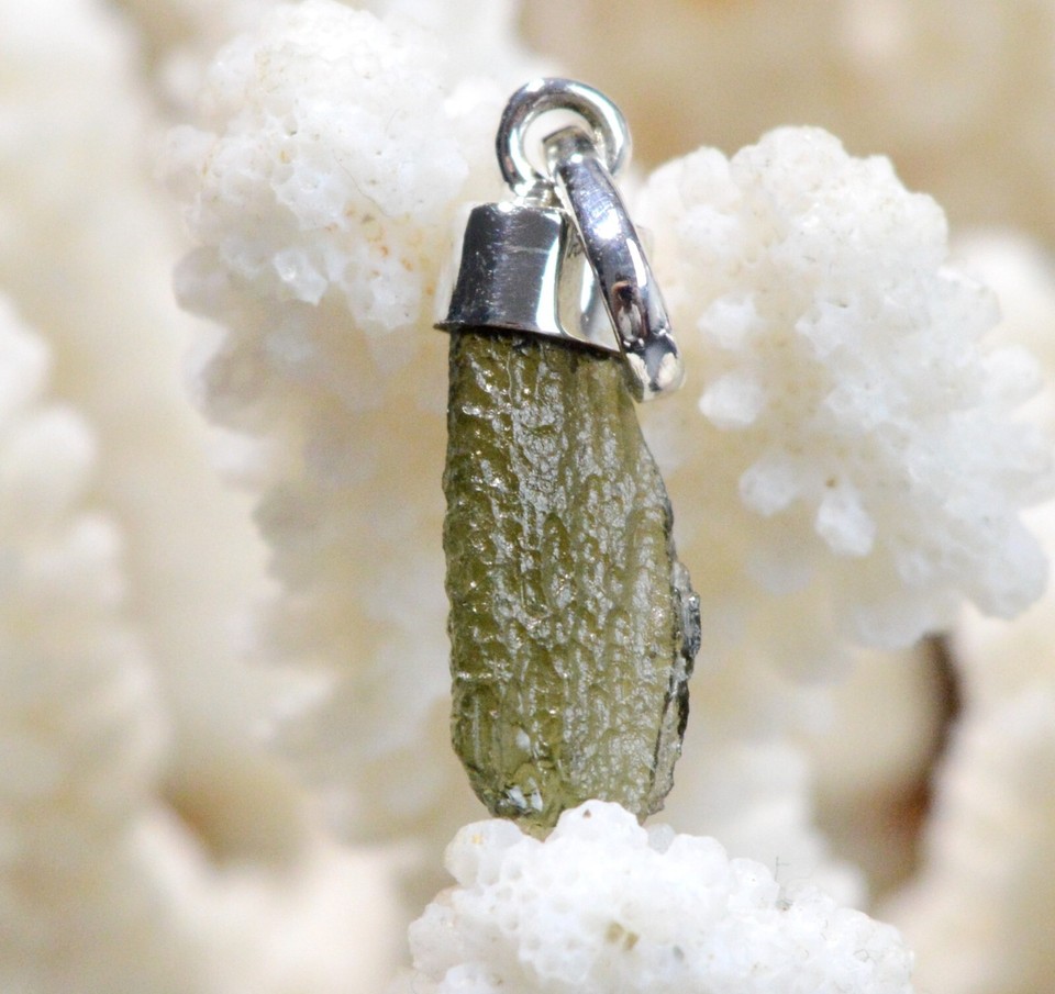 Gemma Cosmica Collezione Moldavite Grezza Autentica 2-5 Carati - Pietra Meteoritica Della Repubblica Ceca Con Certificato Pietra Cosmica Meditazione - Foto 13