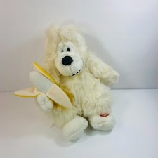 DanDee International White Gorilla with Banana Animated Sound Stuffed Plush 12"