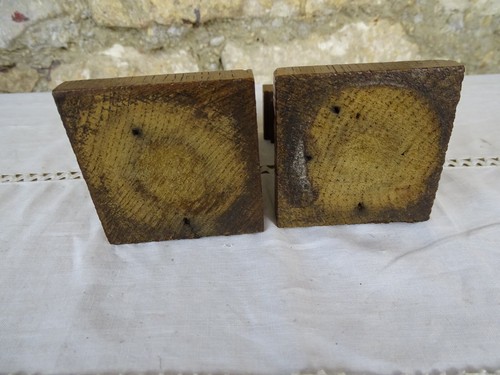 Two French Antique Carved Wood Corbel - Wall Shelf Decor - Oak Wood - Picture 5 of 7