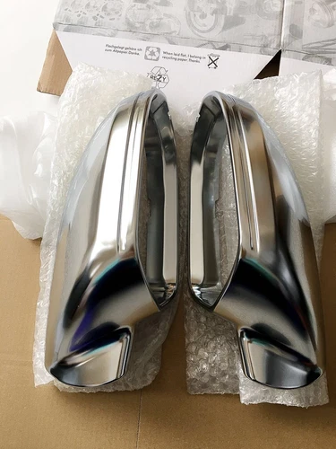 Audi A6 C7 2012-18 S6 RS6 Matt chrome wing mirror cover Caps Replacement-OEM fit