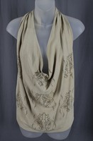 Ramy Brook Women's Beige Harriet Laser Cut Lamb Suede Tank Top Shirt Size Xs on sale Ramy Brook Women's Beige Harriet Laser Cut Lamb Suede Tank Top Shirt Size Xs on sale