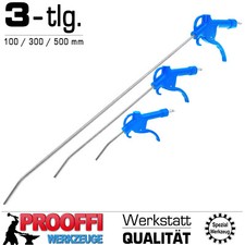 3 x Druckluft Pistole Ausblaspistole Luftpistole Blaspistole 100 300 500 mm Lang