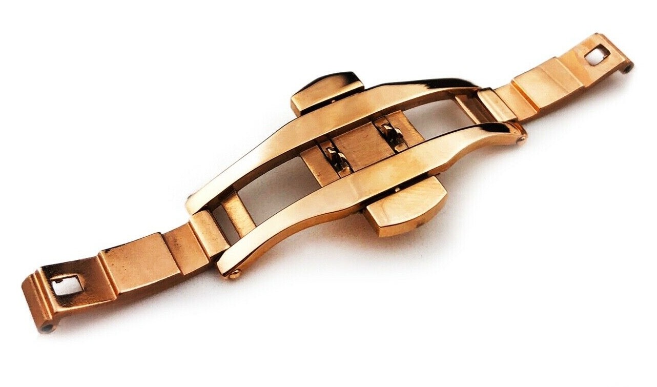 Rose Gold 22mm Stainless Steel Clasp Buckle fit EMPORIO ARMANI watch