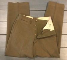 Vintage Military Utility Fatigues Trousers Khaki Mens 31 x 31 Button Fly H-2744