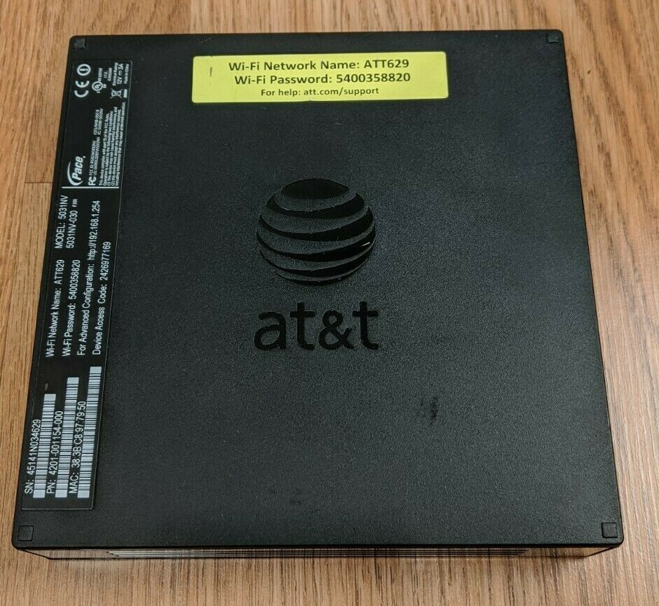 AT&T U-Verse 4-Port 10-Megabit Wireless N Router 5031NV No