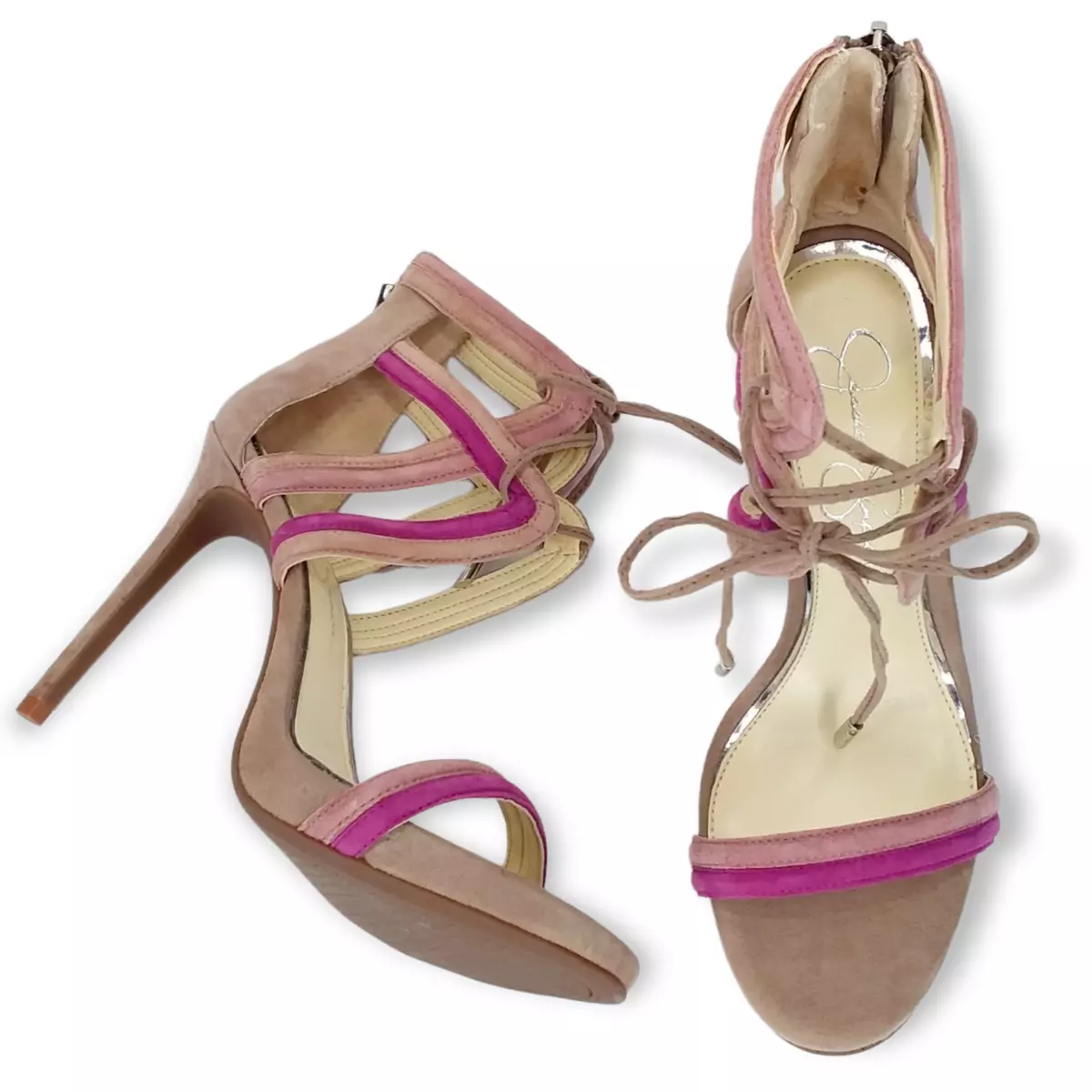 Jessica simpson taupe heels sale