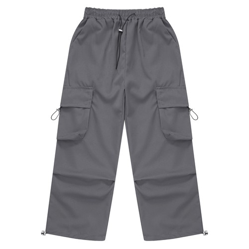 Kids Girls Trousers Party Pants Street Cargo Jogging With Pockets Drawstring - Picture 9 of 35