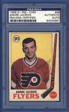1969-70 OPC #98 ANDRE LACROIX PSA/DNA Cert. *AUTHENTIC* AUTO Philadelphia Flyers
