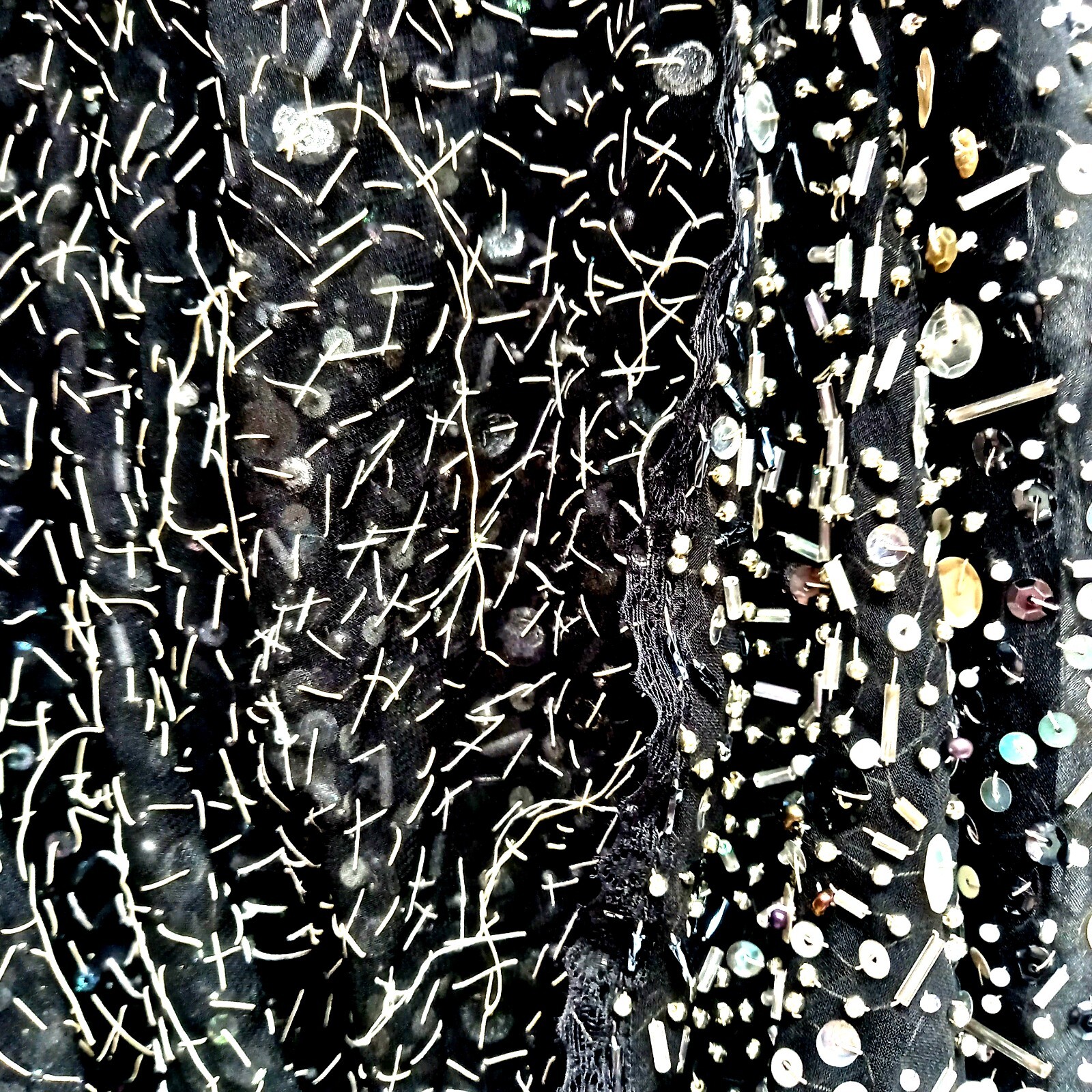 woman clothing summer couture luxury elegant black long sequins beads crystals 1 image 6