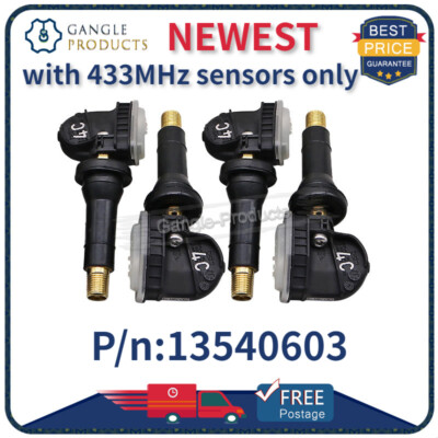 4PCS TPMS Tire Pressure Sensor 13540603 for GMC Chevy Buick Cadillac