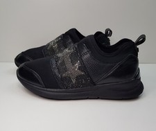 DUNE EXCITABLE STAR SIZE 3UK EUR35.5 WOMES GIRLS BLACK SLIP ON TRAINERS SHOES
