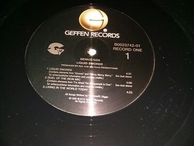 GZA / Liquid Swords 2LP US盤 GEFFEN マトリクス Genius / GZA Liquid Swords 1995 US Original 2LP BLACK Vinyl Geffen