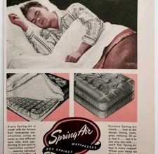 1947 Spring Air Mattress Box Spring Michigan Advertisement Bedding Sleep DWPP22