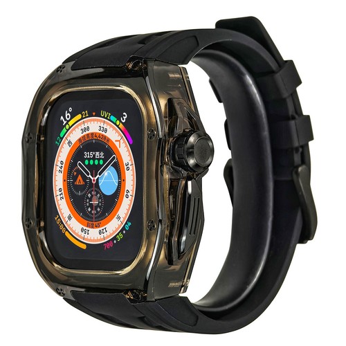 Funda translúcida correa de silicona para Apple Watch cubierta protectora ultra cristalina - Imagen 15 de 19