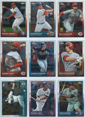 2015 Topps Chrome Baseball Base Card You Pick the Player Finish Your Set 101-200
