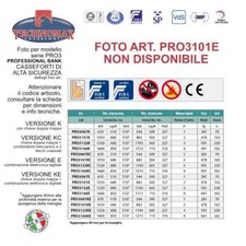 CASSAFORTE TECHNOMAX DI ALTA SICUREZZA - PROFESSIONAL BANK PRO3101E 101Hx68Lx51P