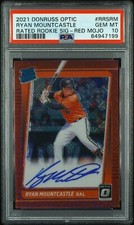 2021 Donruss Optic Ryan Mountcastle Rated Rookie #/99 Sig-Red Mojo #RRSRM PSA 10