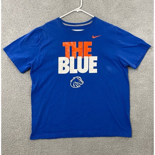 T-shirt homme Nike Boise State Broncos XXL bleu manches courtes « The Blue » - Photo 1 sur 11