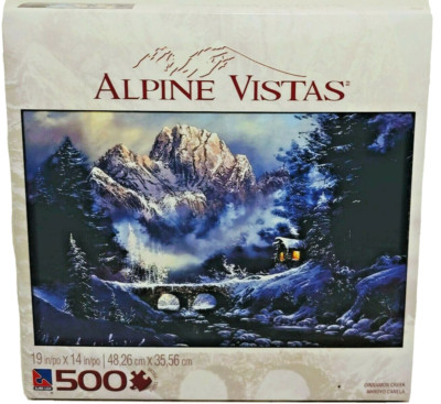 2011 SURE-LOK Alpine Vistas ''Cinnamon Creek'' 500 Piece Jigsaw Puzzle 19x14. NEW